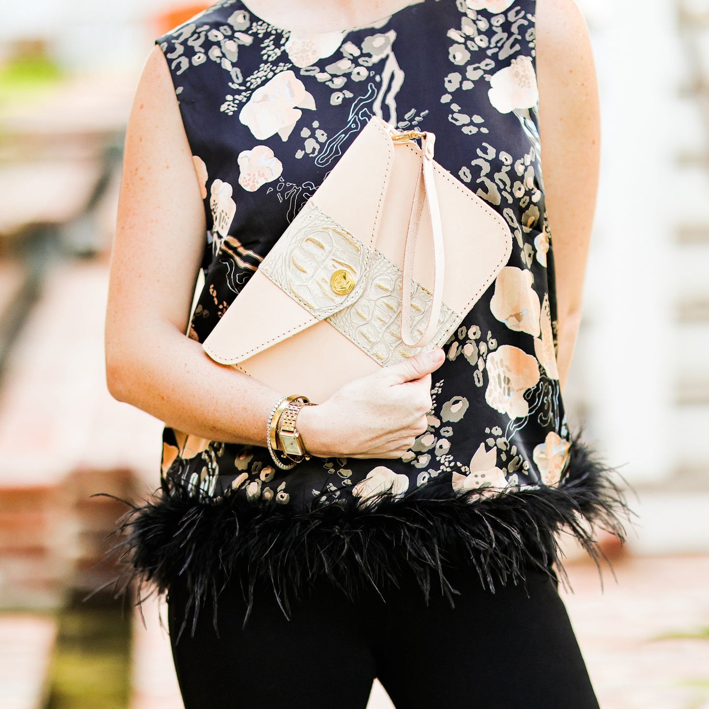 Paxton Large Envelope Clutch with Accent