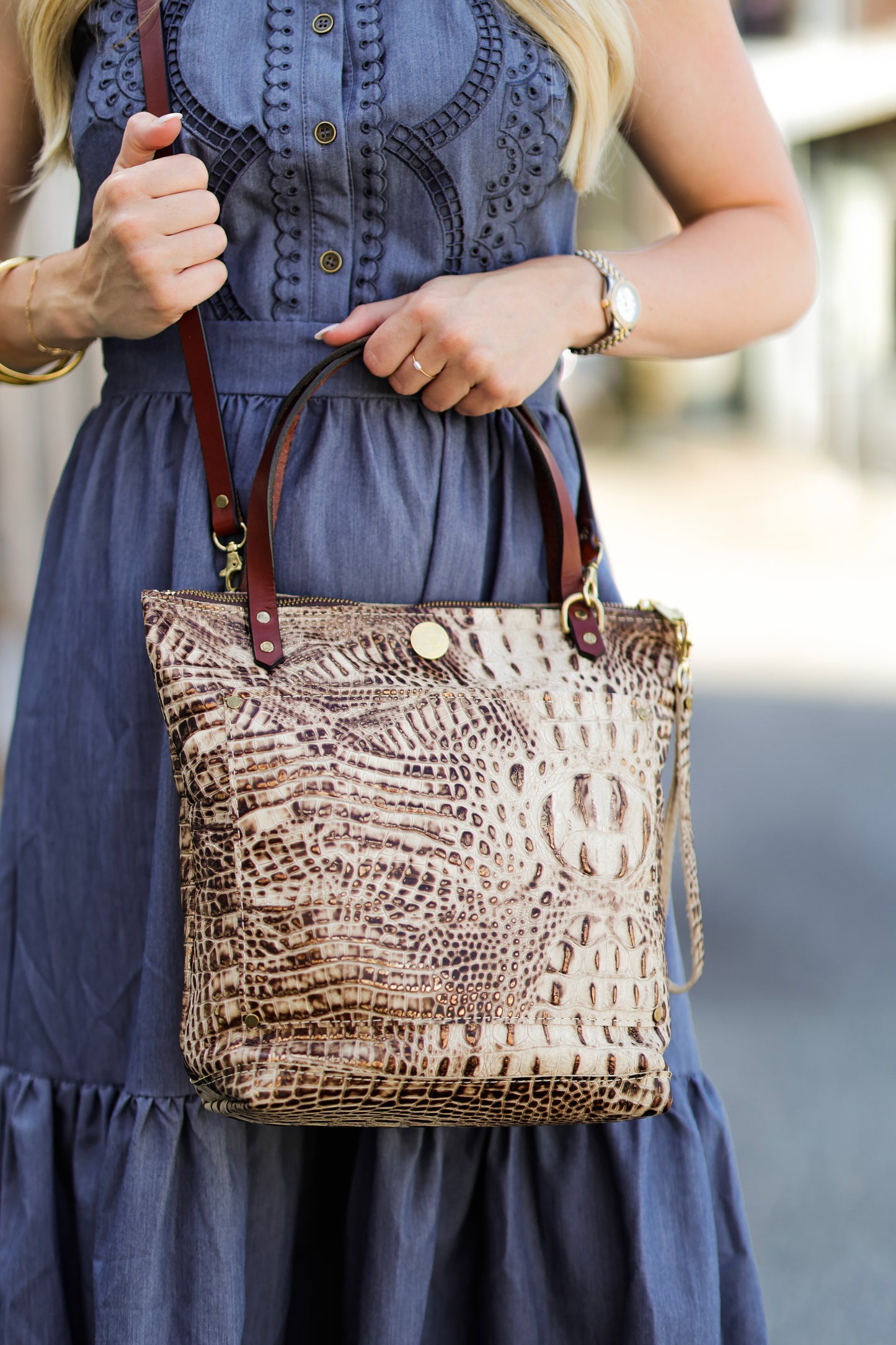 The Zippered Small Square Tote