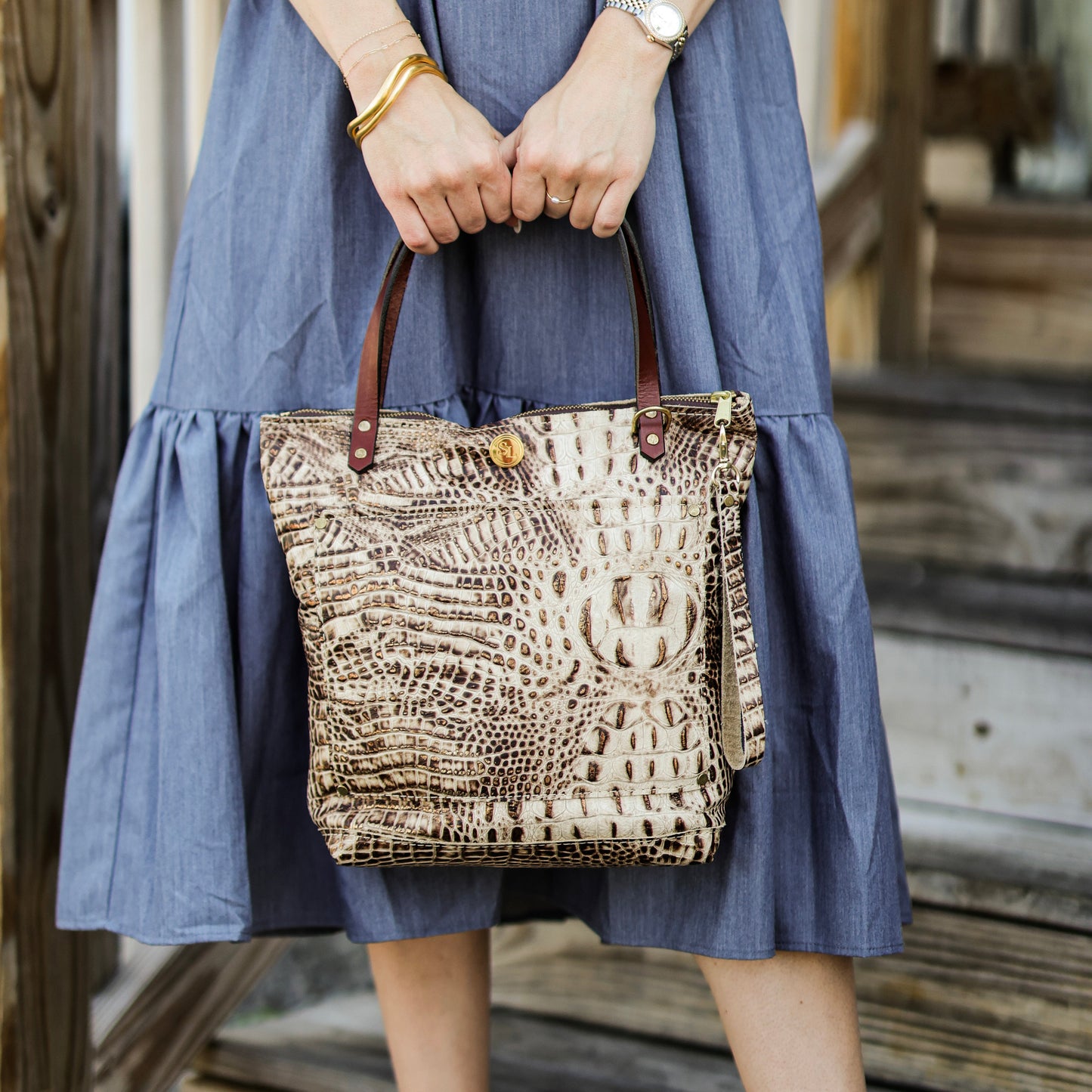 The Zippered Small Square Tote