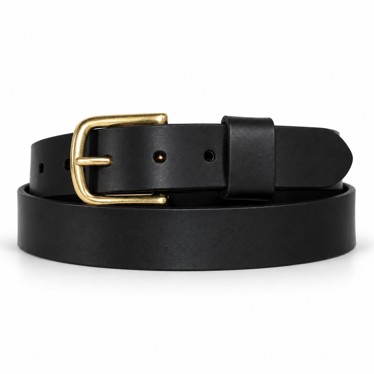 1.25" Cash Leather Belt in Black