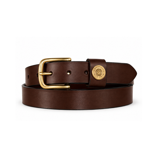1.25" Single Shot Tobacco Leather Belt