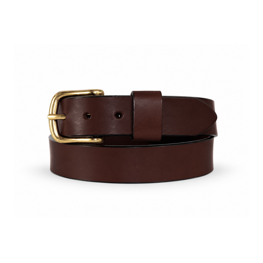 1.25" Cash Leather Belt in Tobacco