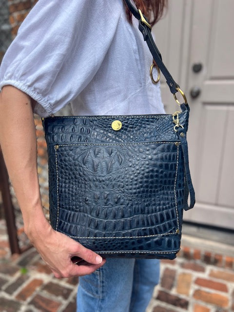 Single Strap Zippered Small Square Tote