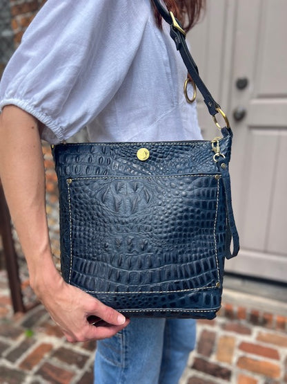 Single Strap Zippered Small Square Tote