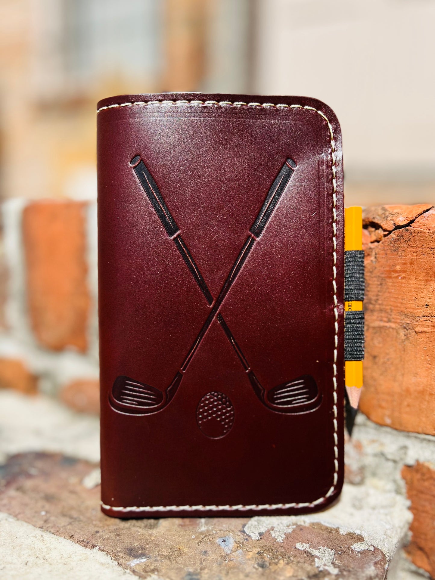 Leather Golf Scorecard Holder