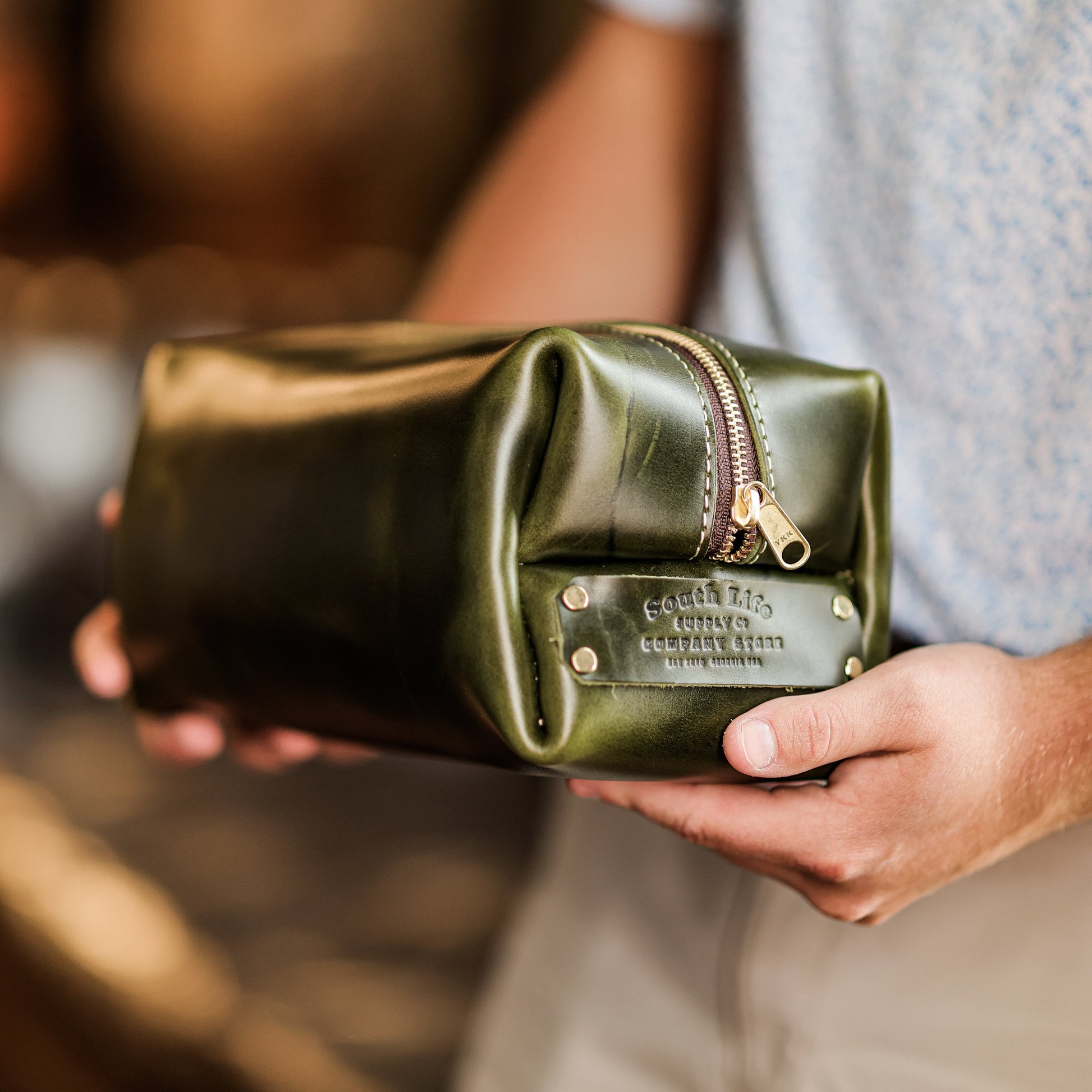 Handmade Leather Toiletry Bag Ivy