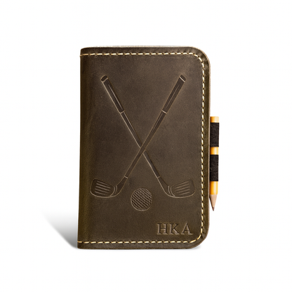 Leather Golf Scorecard Holder