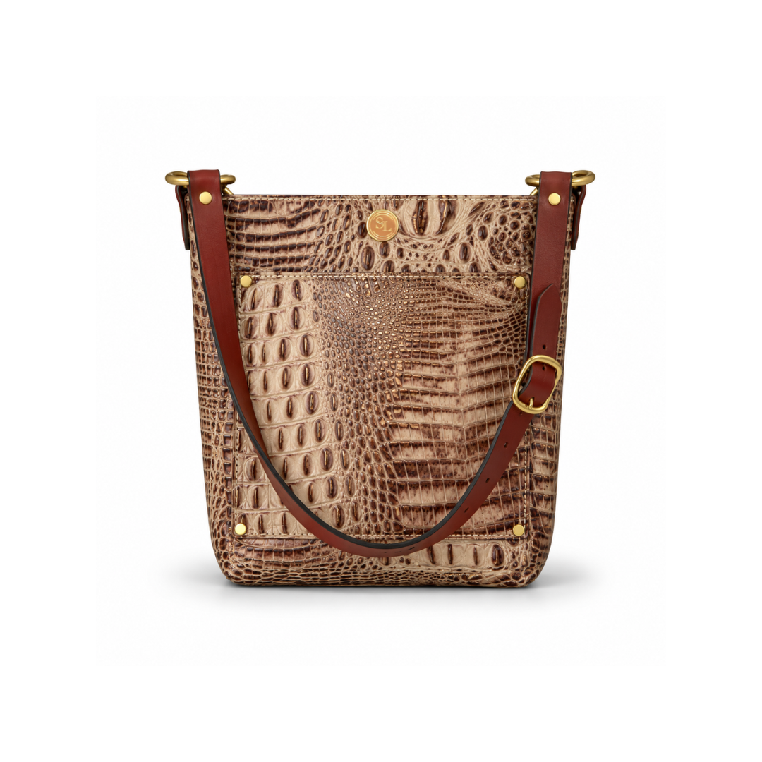 Single Strap Zippered Small Square Tote