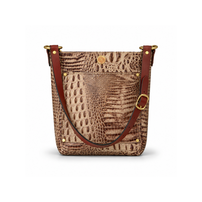 Single Strap Zippered Small Square Tote