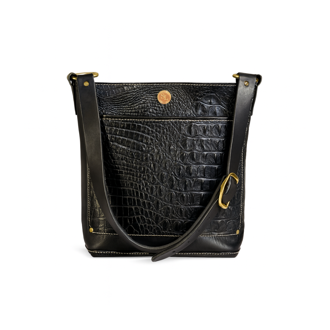 Single Strap Zippered Small Square Tote