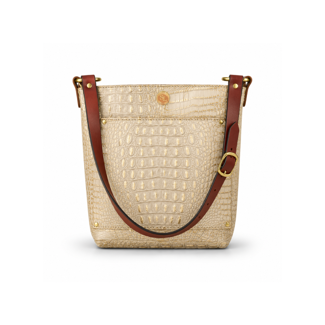 Single Strap Zippered Small Square Tote