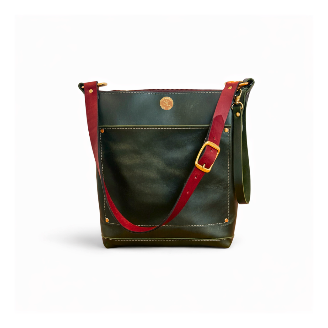 Single Strap Zippered Small Square Tote