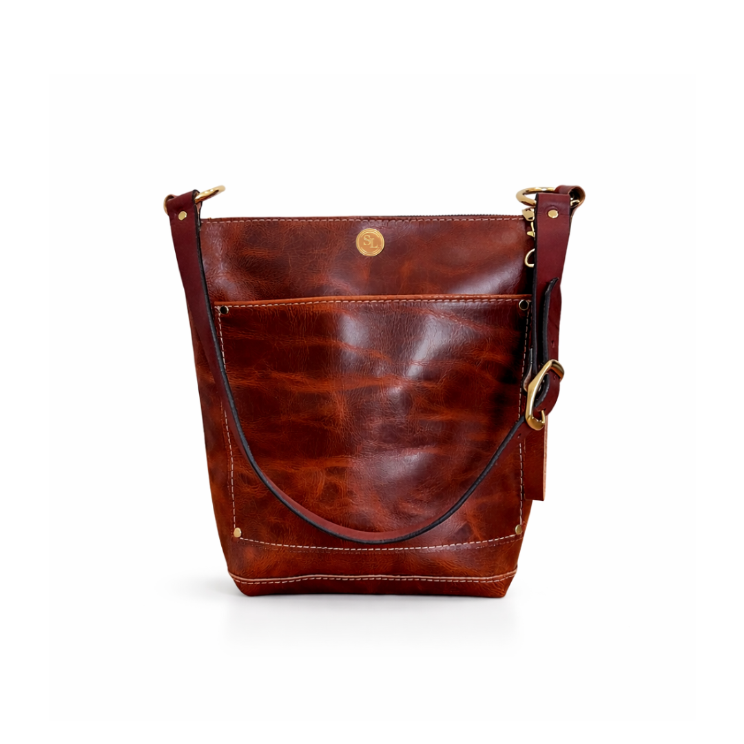 Single Strap Zippered Small Square Tote