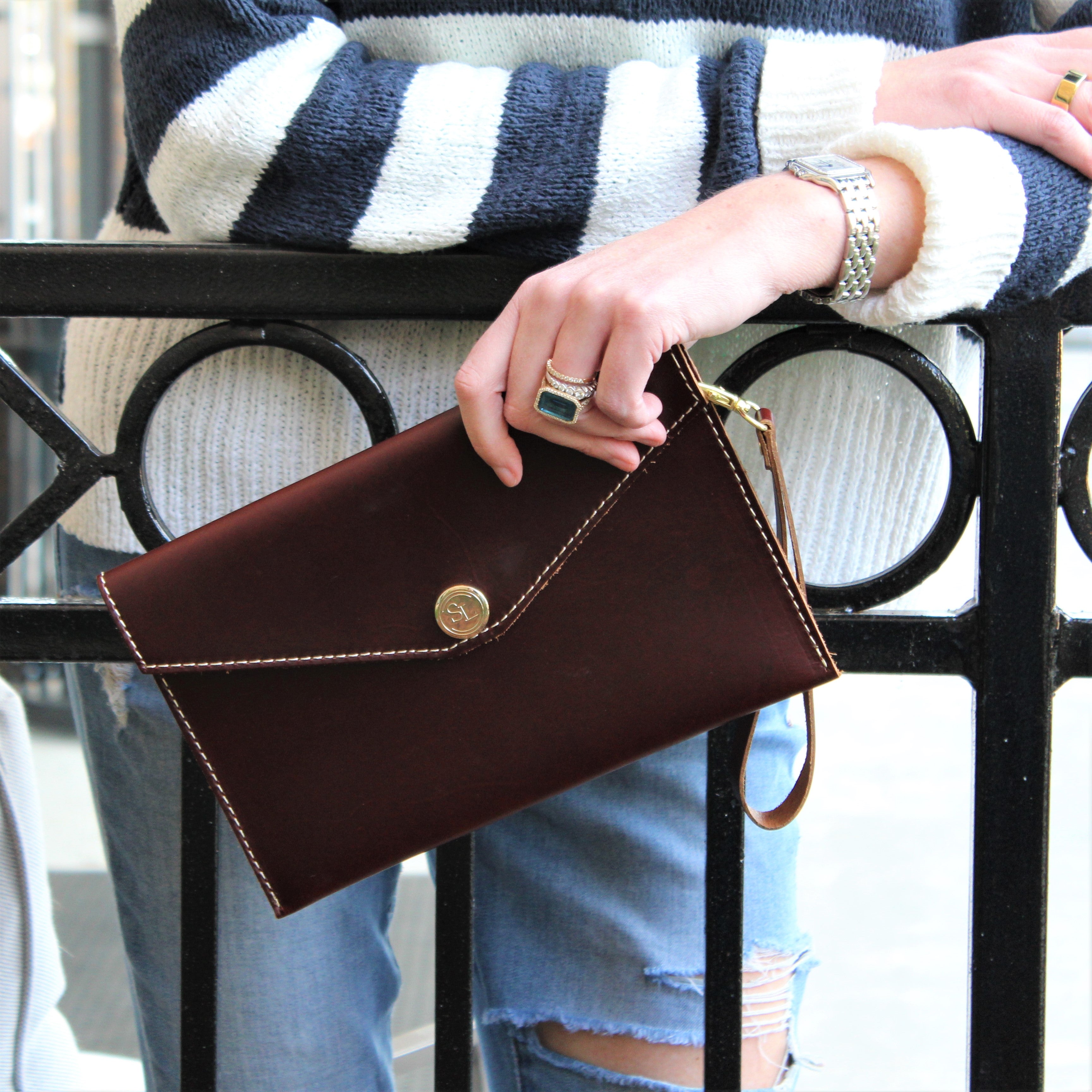 The Paxton Large Envelope Clutch Cowhide