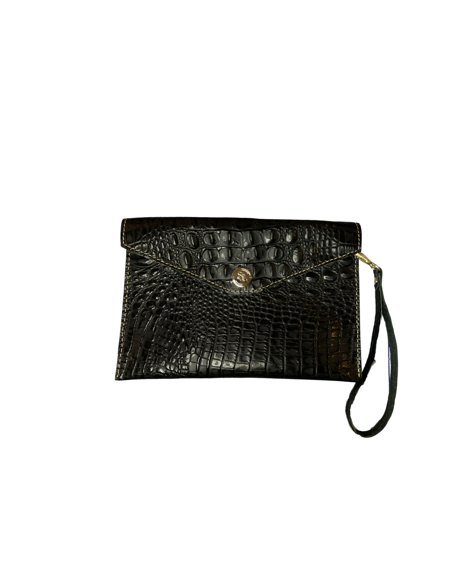 Large black envelope clutch bag sales
